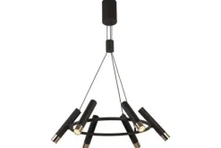 Hanglampen-Searchlight Hanglamp 31651-6BK Cylinder