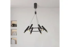 Hanglampen-Searchlight Hanglamp 31651-6BK Cylinder