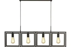 Hanglampen-Searchlight Hanglamp 23203-4BK Plaza