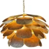 Hanglampen-Leclercq & Bouwman Hanglamp LB046-12+1 ambachtelijk brons Artisjok |