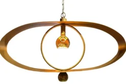 Hanglampen-Leclercq & Bouwman Hanglamp LB049-1+1 ovaal brons Breeze |