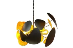 Hot Hanglamp LB555-3+1 rond textured black Galaxy | Hanglampen