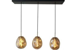 Hanglampen-Toms Luxury Lights Hanglamp 3-lichts Amber Boaz