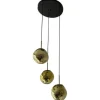 Hanglampen-Toms Luxury Lights Hanglamp 3-lichts rond Gold Boaz