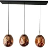 Hanglampen-Toms Luxury Lights Hanglamp 3-lichts Rood Boaz