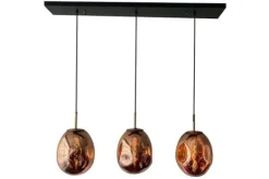 Hanglampen-Toms Luxury Lights Hanglamp 3-lichts Rood Boaz