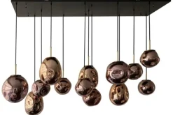 Hanglampen-Toms Luxury Lights Hanglamp 13-lichts Rood Boaz