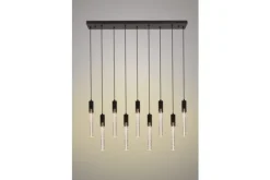Hanglampen-Toms Luxury Lights Hanglamp 9-lichts Zwart Maud