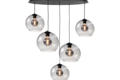 Hanglampen-Highlight Hanglamp Zwart Rookglas Fantasy