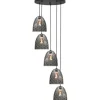 Hanglampen-Highlight Hanglamp Zwart Rookglas Fantasy