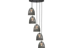 Hanglampen-Highlight Hanglamp Zwart Rookglas Fantasy