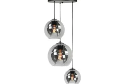 Hanglampen-Highlight Hanglamp Zwart Rookglas Fantasy