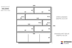 New Kabinet 96275 Helsinki Opbergkasten|Vakkenkasten