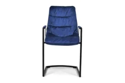 New Keukenstoel velvet blue Knus Eetkamerstoelen