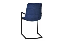 New Keukenstoel velvet blue Knus Eetkamerstoelen