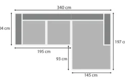 Outlet Loungebank stof Tokio 710 Amarillo Loungebanken