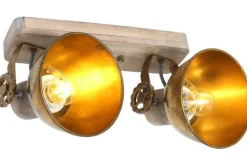 New Plafondlamp 7969BR Gearwood Mexlite Plafondlamp