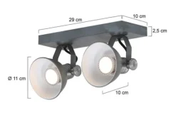 Online Plafondlamp Brooklyn 1534GR Brooklyn Plafondlamp