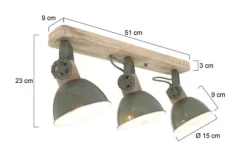 Spots|Plafondlamp-Steinhauer Plafondlamp 2133G Gearwood Mexlite