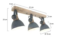 Hot Plafondlamp 2133GR Gearwood Mexlite Spots|Plafondlamp