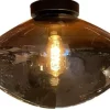 Plafondlamp-Toms Luxury Lights Plafondlamp 1-lichts Gerookt Saar