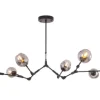 Plafondlamp-Toms Luxury Lights Plafondlamp 8-lichts Zwart Cas