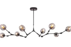 Plafondlamp-Toms Luxury Lights Plafondlamp 8-lichts Zwart Cas