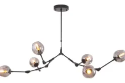 Discount Plafondlamp 6-lichts Zwart Cas Plafondlamp