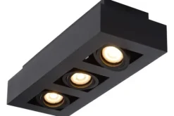 Spots|Plafondlamp-Lucide Plafondspot Zwart Xirax