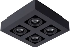 Spots|Plafondlamp-Lucide Plafondspot Zwart Xirax