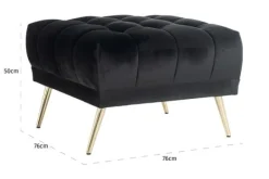 Hot Poef 211255 Antraciet Velvet Huxley Poefen