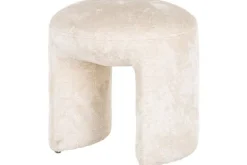 Poefen-Richmond Interiors Poef 210880 White Chenille Fargo