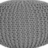 Poefen-Label51 Poef Donkergrijs Gebreid