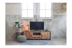 Outlet Poef Lichtgrijs Gebreid Poefen