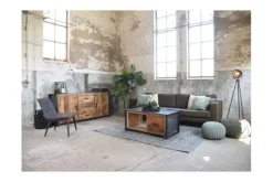 Outlet Poef Lichtgrijs Gebreid Poefen