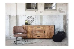 Outlet Poef Zwart Gebreid Poefen