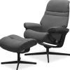 Relaxstoelen|Draaifauteuils-Stressless Relaxfauteuil + hocker Sunrise Cross |