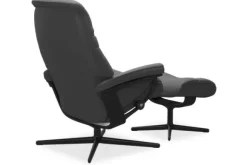 Relaxstoelen|Draaifauteuils-Stressless Relaxfauteuil + hocker Sunrise Cross |