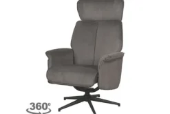 Relaxstoelen|Draaifauteuils-Label51 Relaxfauteuil Antraciet Cosmo CH-73.026 Verdal