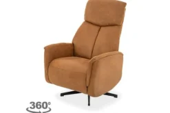 Relaxstoelen|Draaifauteuils- Relaxfauteuil Cognac CM-55.054 Aarhus