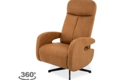 New Relaxfauteuil Cognac CM-55.045 Esbjerg Relaxstoelen|Draaifauteuils