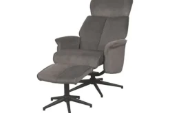 Relaxstoelen|Draaifauteuils- Relaxfauteuil met hocker Antraciet Cosmo CH-73.027 Verdal