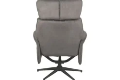 Relaxstoelen|Draaifauteuils- Relaxfauteuil met hocker Antraciet Cosmo CH-73.027 Verdal