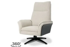 Relaxstoelen|Draaifauteuils-Label51 Relaxfauteuil met hocker Naturel DA-89.005 Zenza