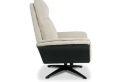 Relaxstoelen|Draaifauteuils-Label51 Relaxfauteuil met hocker Naturel DA-89.005 Zenza
