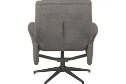 New Relaxfauteuil met hocker Antraciet Cosmo CH-73.024 Bergen Relaxstoelen|Draaifauteuils