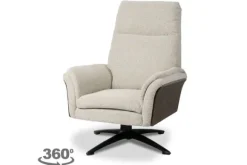 Hot Relaxfauteuil met hocker Naturel DA-89.004 Zenza Relaxstoelen|Draaifauteuils