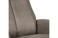 Clearance Relaxfauteuil met hocker Taupe Micro Suede CH-73.011 Bergen Relaxstoelen|Draaifauteuils