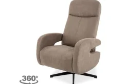 Relaxstoelen|Draaifauteuils- Relaxfauteuil Taupe CM-55.044 Esbjerg