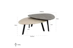 Salontafels-Richmond Interiors Salontafelset 212373 Spencer